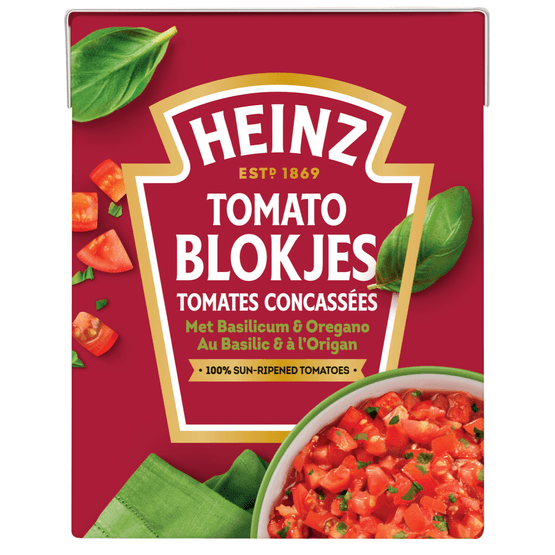 Heinz Tomaten blokjes basilicum - Dirk