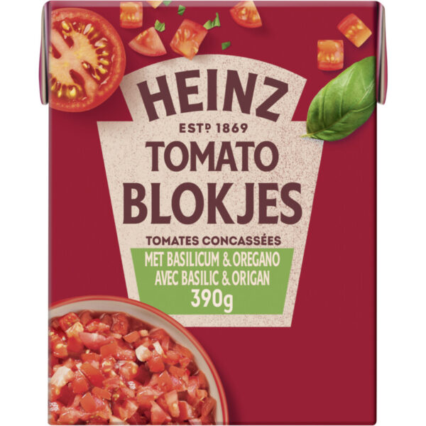 Heinz Tomatenblokjes Basilicum en Oregano - Albert Heijn