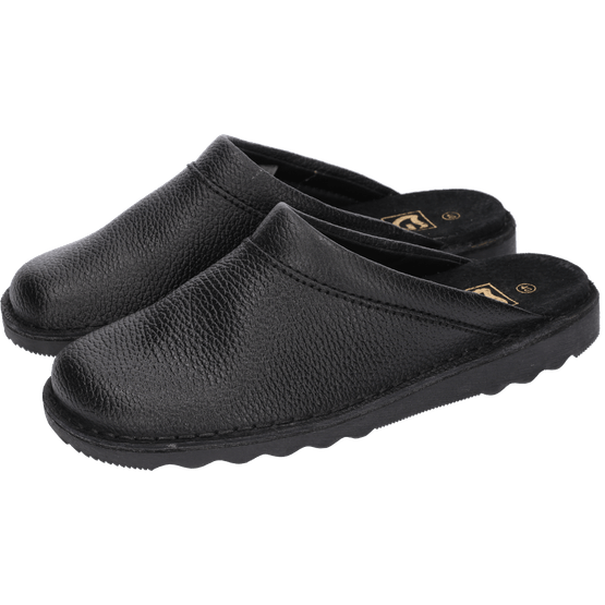 Heren leder instapper 42-45 zwart - Dirk