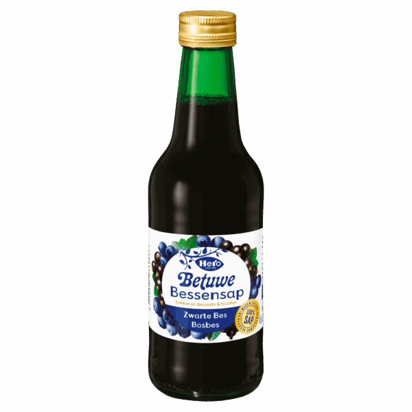 Hero Betuwe Bessensap Zwart bes & Bosbes - PLUS