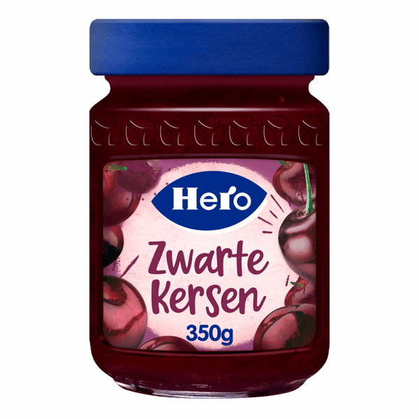 Hero Fruitspread Zwarte Kersen - PLUS