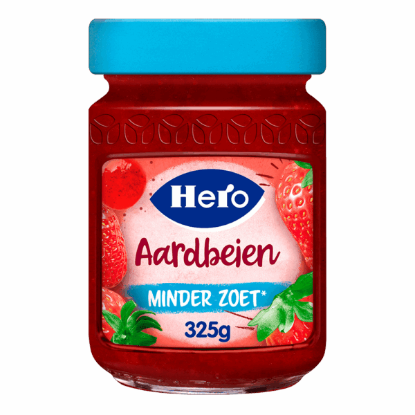 Hero Jam Minder Zoet Aardbeien - PLUS