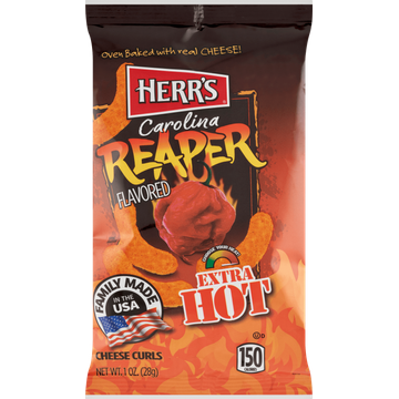 Herr's Carolina Reaper Flavored Cheese Curls - JUMBO