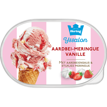 Hertog IJs IJssalon Aardbei-Meringue Vanille - JUMBO
