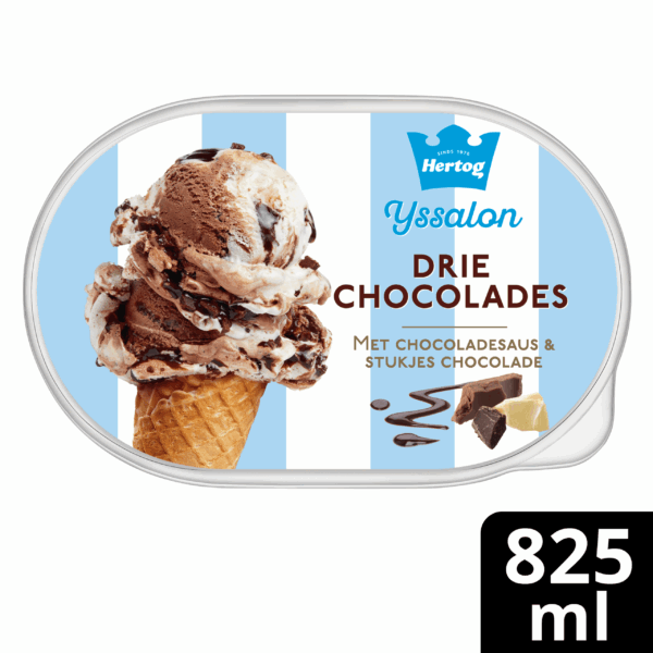 Hertog IJssalon drie chocolades - PLUS