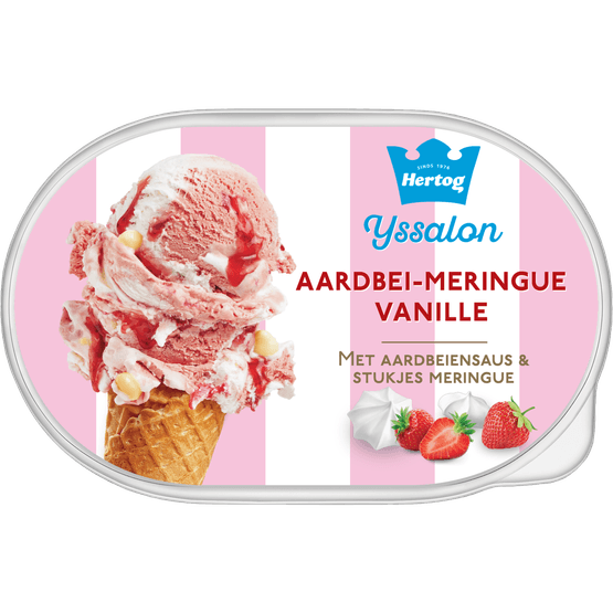 Hertog Ijs aardbei meringue - Dirk