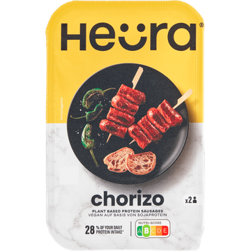 Heüra Grill Chorizo Plantaardige Spanish Chorizo Sausages - JUMBO