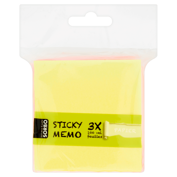 Home & Office Memoblokjes neon 100 vel - PLUS