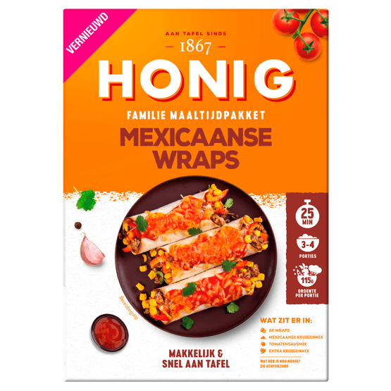Honig Maaltijdpakket Mexicaanse Wraps - Dirk