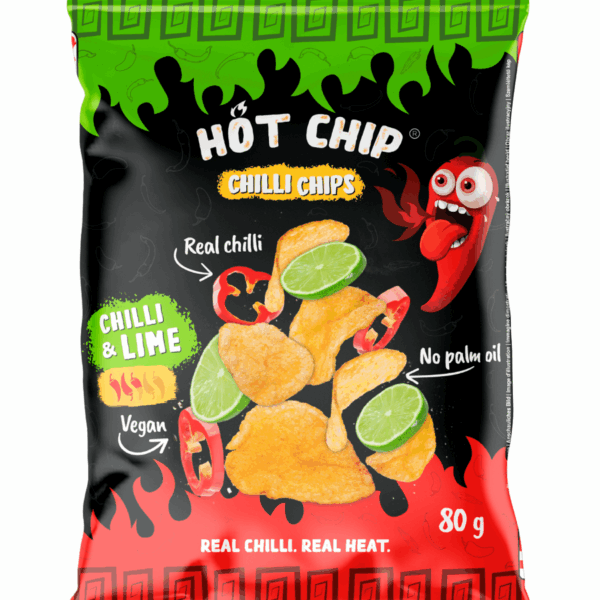 Hot Chip Chilli & Lime Chips - PLUS