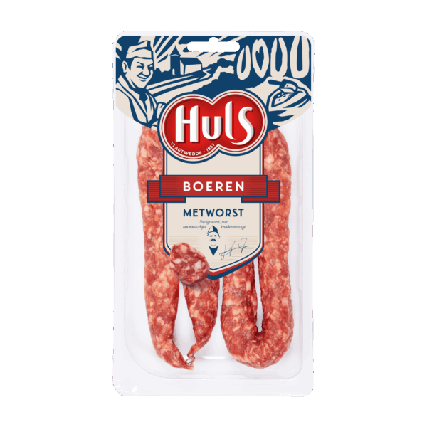 Huls Boerenmetworst 2stuks - PLUS