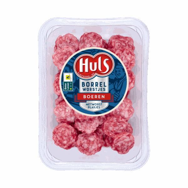 Huls Boerenmetworstplakjes BL1 - PLUS