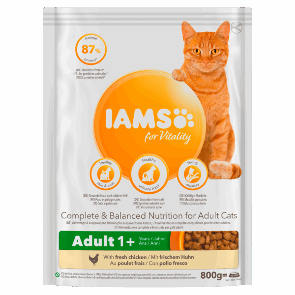 IAMS For vitality kat adult kip 1-7 jaar - PLUS