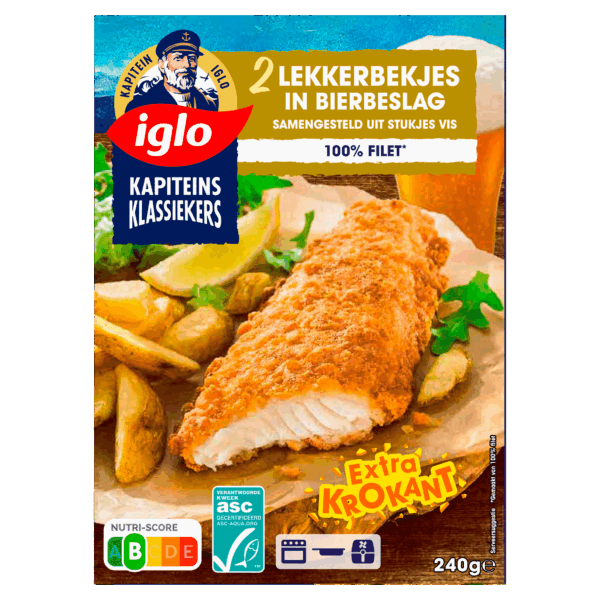 Iglo Kapitein Klassiekers Lekkerbekjes Bier - PLUS