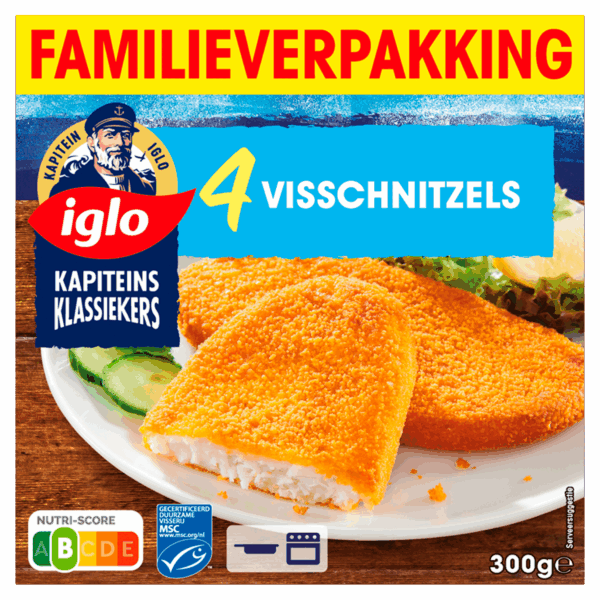Iglo Kapitein Klassiekers Visschnitzel - PLUS