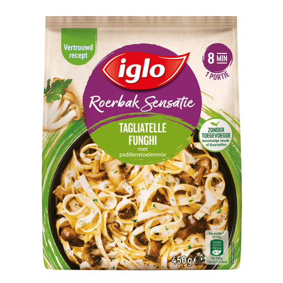 Iglo Roerbaksensatie tagliatelle bospaddenstoelen - Dirk