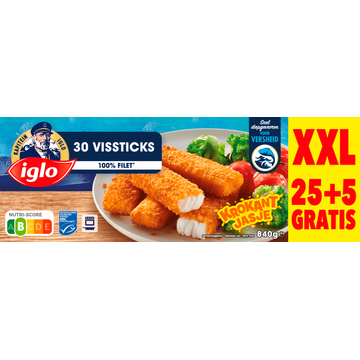 Iglo Vissticks XXL 25+5 Gratis - JUMBO