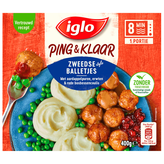 Iglo Zweedse balletjes ping & klaar - Dirk