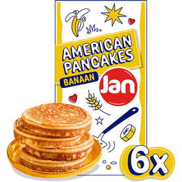 Jan American Pancakes Banaan 6 Stuks - JUMBO