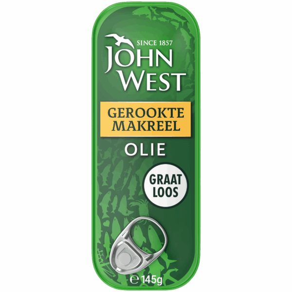 John West Makreelfilets zonnebloemolie gerookt - PLUS