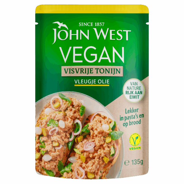 John West Vegan visvrije tonijn vleugje olie - PLUS