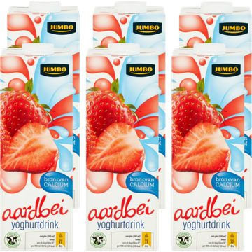 Jumbo Aardbei Yoghurtdrink 6 x 1 L - JUMBO