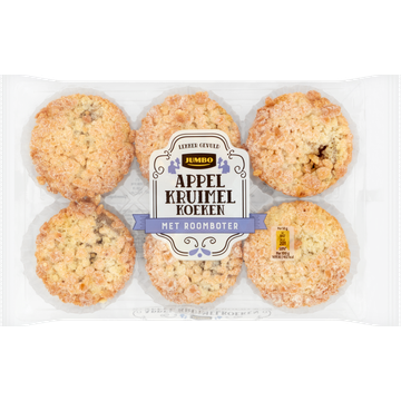 Jumbo Appel Kruimelkoeken 6 Stuks - JUMBO