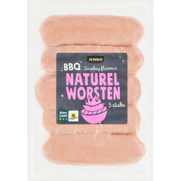 Jumbo BBQ Worsten Naturel 5 Stuks - JUMBO