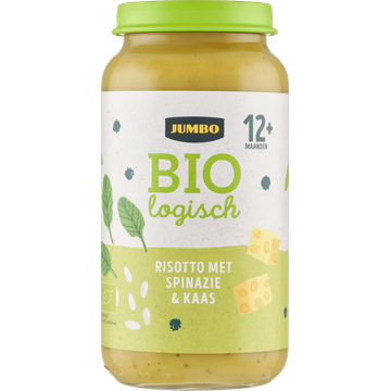 Jumbo Babyvoeding Biologisch Risotto met Spinazie & Kaas 12+ Maanden - JUMBO