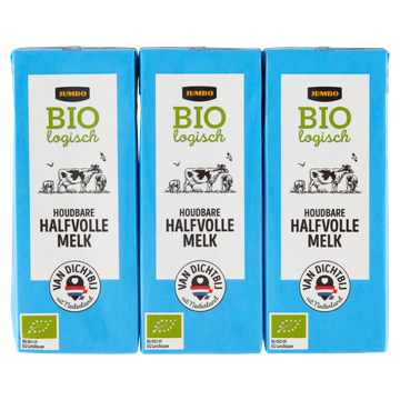 Jumbo Biologisch Houdbare Halfvolle Melk 3 x 200 ml - JUMBO