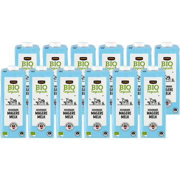 Jumbo Biologisch Houdbare Magere Melk 12 x 1 L - JUMBO