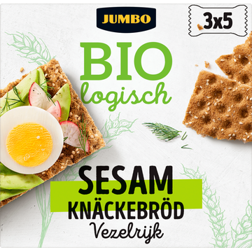 Jumbo Biologisch Sesam Knäckebröd 3 x 5 Stuks - JUMBO