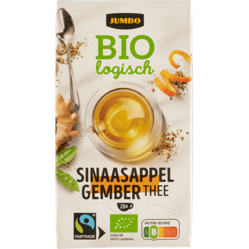 Jumbo Biologisch Sinaasappel Gember Thee 20 Stuks - JUMBO