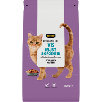 Jumbo Brokkenmix met Vis Rijst & Groenten Katten Volwassen - JUMBO