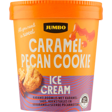 Jumbo Caramel Pecan Cookie Roomijs - JUMBO