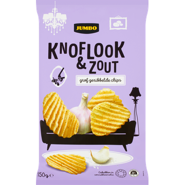 Jumbo Chips Knoflook & Zout Ribbel - JUMBO