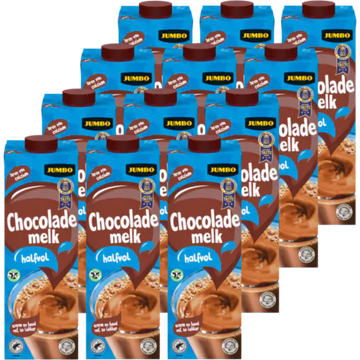 Jumbo Chocolademelk Halfvol 12 x 1 L - JUMBO