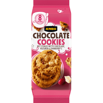 Jumbo Chocolate Cookies met Witte Chocolade