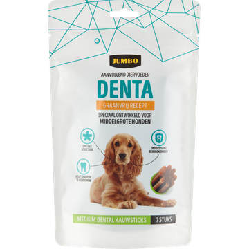 Jumbo Denta Medium Dental Kauwsticks 7 Stuks - JUMBO