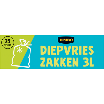 Jumbo Diepvrieszakken met Sluitstrips en Schrijfvakken 3 L 25 Stuks - JUMBO
