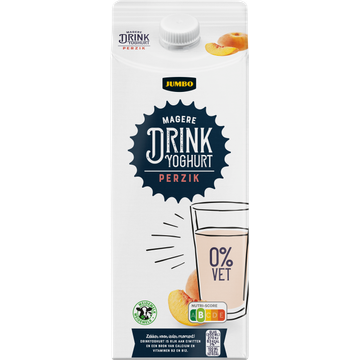 Jumbo Drinkyoghurt Perzik 0% Vet - JUMBO