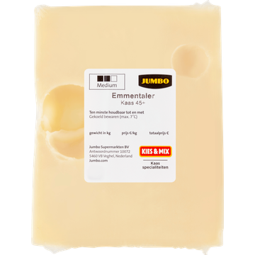 Jumbo Emmentaler Kaas 45+ ca 120g - JUMBO