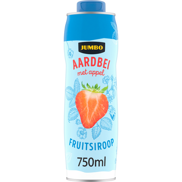 Jumbo Fruitsiroop Aardbei met Appel 0% Suiker - JUMBO