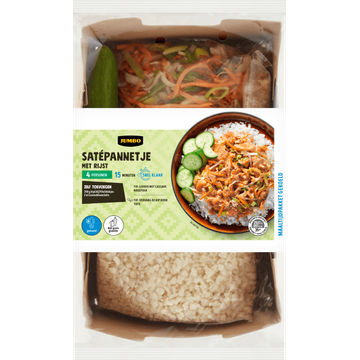 Jumbo Gesneden Maaltijdpakket Satépannetje met Rijst 4 Personen - JUMBO