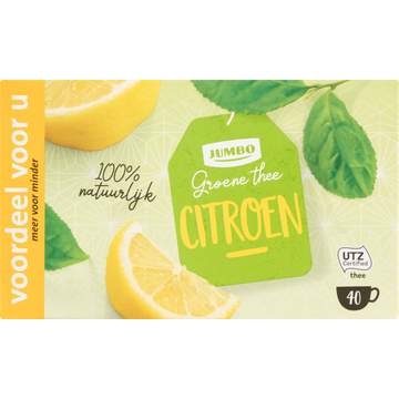 Jumbo Groene Thee Citroen Voordeel 40 Stuks - JUMBO