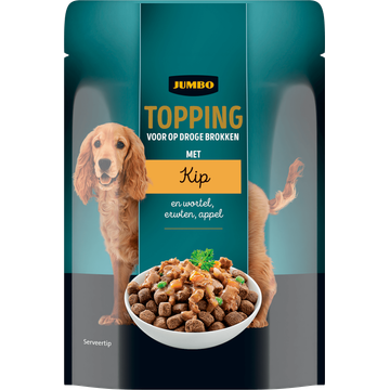 Jumbo Hondenvoer Topping met Kip en Wortel