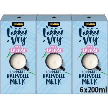 Jumbo Houdbare Halfvolle Melk 6 x 200ML - JUMBO