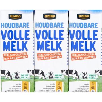 Jumbo Houdbare Volle Melk 6 x 200ML - JUMBO