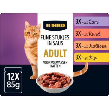 Jumbo Kat Fijne Stukjes in Saus Adult - JUMBO