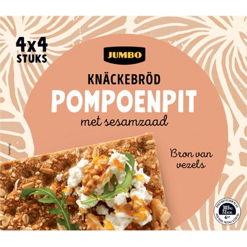 Jumbo Knäckebröd Pompoenpit 4 x 4 Stuks - JUMBO